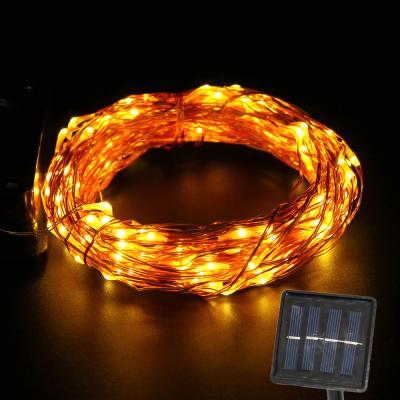 China String IP65 Copper Wire Outdoor Solar Led Light Waterproof String Lights For Holiday Wedding Decoration for sale