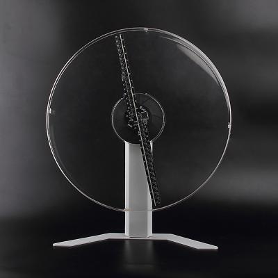 China Indoor Led Table Hologram Advertising Fan 25cm Small Fan With TF Card With Protective Cover for sale