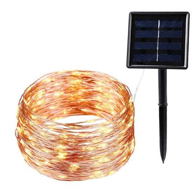 China String Light Waterproof Outdoor Christmas Decorations Lights Copper Wire String Led Lights With Solar Powered for sale