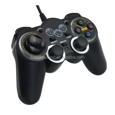 China ABS Dual USB Video Game Console Wired Control Gamepad for PC Windows and Mac System for sale