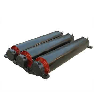 China High Wear Resistance Heavy Duty Motor Drum Drive Roller Rubber Steel Roller For Belt Conveyor Mining System For Transportation for sale