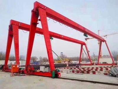 China Remote Controlled Single Girder Bridge Crane 0-38M Working Range And 20m Lifting Height for sale