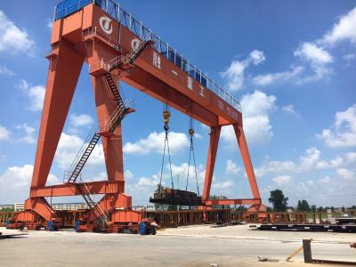 China Sturdy Lucheng Steel Rail Mounted Gantry Crane For Sale 0-50m With Customizable Tonnage for sale