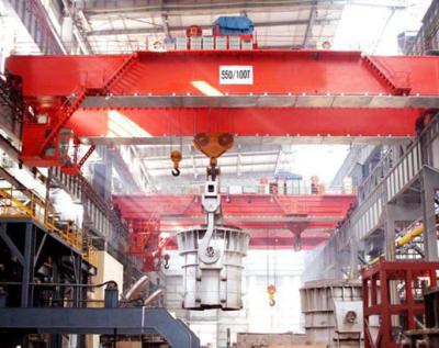 China 500T Capacity Electric Factory Overhead Crane Metallurgical Factory Crane for sale