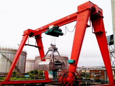 China Processing Overhead Industrial Cranes Grab Crane With Steel Trolley Travelling 50 M/Min for sale