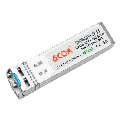 China Telecom 6COM 10G DWDM SFP+ Module DWDM-SFP+-ZR-XX SMF LC XX=IT UG Rid 17~61 80km Module for sale