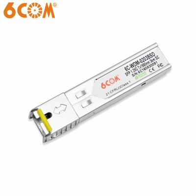 China SC Single Mode Optical Transceiver 1550nm/1310nm 3km 1.25G Bidi SFP 6C-WDM-0203BSD for sale