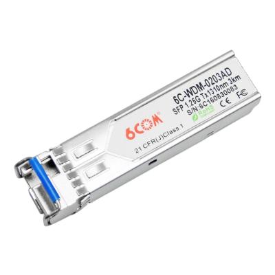 China BIDI SFP Transceiver 1.25G Tx1310/Rx1550nm SMF 3Km 6COM 6C-WDM-0203AD 6C-WDM-0203AD for sale