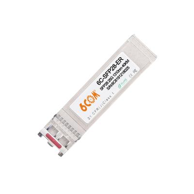 China 25GBASE-ER SFP28 1310nm 40km DDM Optical Transceiver Module 6C-SFP28-ER for sale