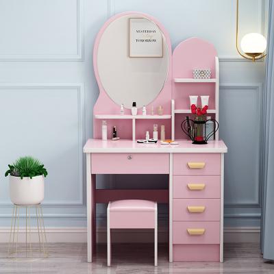 China (Other)Adjustable Wooden Dresser Bedroom Makeup Vanity Table Wholesale Mirrored Dressing Mirror Furniture for sale