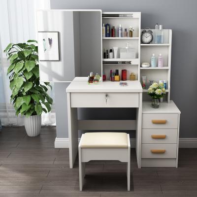 China Storage Makeup Vanity Modern Vanity Table White Dressing Table With Mirror Storage for sale