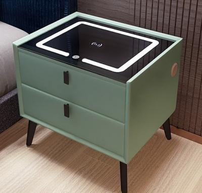 China Popular bedside table smart multi-funcion (the other) bedside table home bedroom furniture Nordic Nightstand high adjustable table for sale