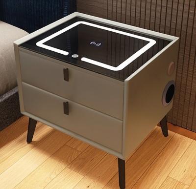 China Adjustable Modern Bedside Table Furniture Bedroom Smart Multifunctional Nightstands(Others) for sale