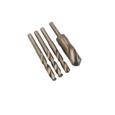 China Tin-Coated Metal Drilling HSS M2/M35 Fully Ground Torsion Shank Reduced Drill Bit For Metal Drilling for sale