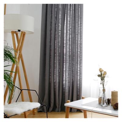 China Japanese Style Fake Blackout Innermor New Design Linen Fabric Used Curtains For Living Room Blackout Window Half Curtain for sale