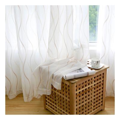 China White Voile Innermor JAQ Tulle Waved Curtains For Living Room Sheer White Voile 3d Curtain For Bedroom Dining Room Ready Made Customized for sale