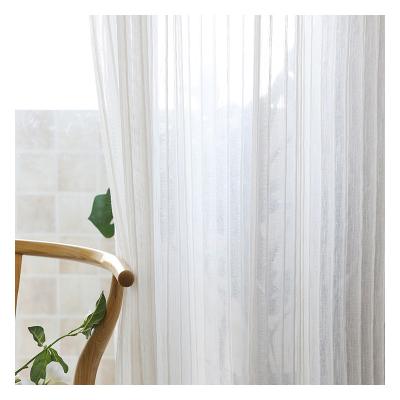 China Gordijnen White Voile Innermor Pleat Strips Tulle For Living Room White Curtains For Kitchen Faux Voile Linen Tulle For Bedroom Customized for sale