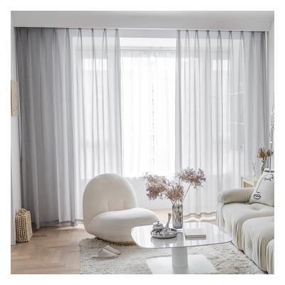 China Blackout Modern Innermor Soild Sheer Curtains For Living Room Bedroom Kitchen Door Cafe Voile Tulle Window Drapes for sale