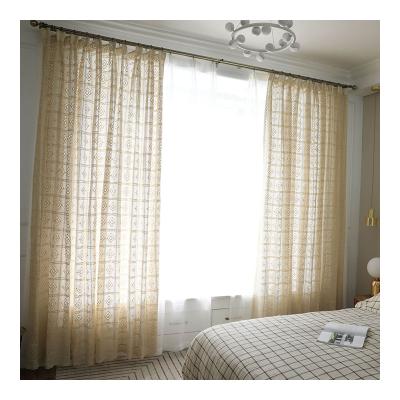 China New Design Innermor 2022 Blackout Europe Style Jacquard Floral Ready Made Tulle Curtain For Bedroom Window for sale