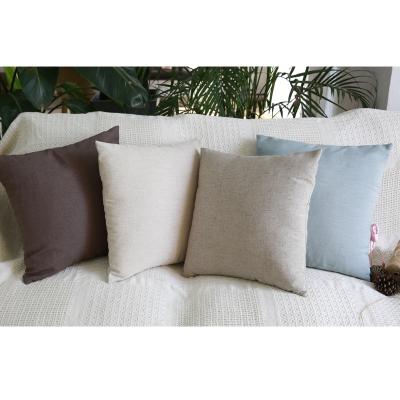 China PORTABLE Plain Canvas Cushion Cover Solid Faux Innermor Pillow Case Pillow Cover Home Decorative For Sofa Bed Car Seat Customized for sale