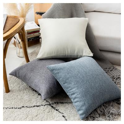 China Innermor Cushion Cover Faux Polyester Pillow Case Home Decor PORTABLE Solid Canvas Woven Polyester 100% Polyester Square Seat Seat Decorative for sale