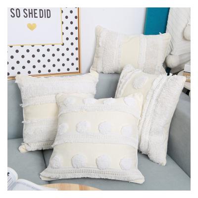 China PORTABLE Luxury Living Room Cushion Cover White And Ivory Bohemian Style Innermor Cushion Cover Ready To Use for sale