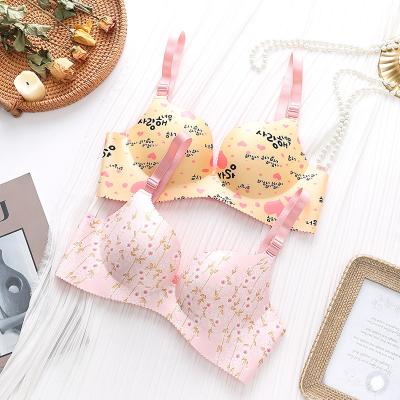 China QUICK DRY woman printed plus size bra girls shape simple solid color push up bra lace underwear bra ladies for sale