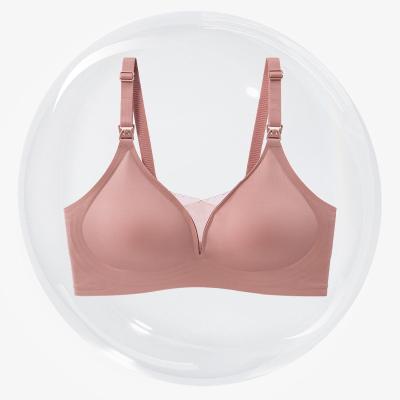 China High Quality Antibacterial Plus Size Caring Breathable Women Breastfeeding Lift Up Seamless Maternity Bra for sale