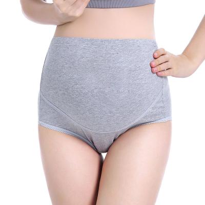 China Wholesale Antibacterial Logo Custom Breathable Smooth Fabric Briefs Pregnant Underwear High Waist Maternity Panties for sale