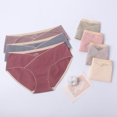 China Reusable Antibacterial High Waist Absorbency Period Underwear Seamless Tops Without Sanitary Shield Pregnant Maternity Panties for sale