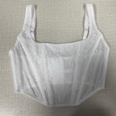 China Plus Size Antibacterial Wear Outside Sheer Color Pattern Fitted - Straps Design Comfortable Fashion Corset Bra Top for sale