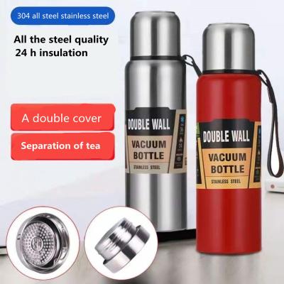 China 2021 All Steel Outdoor PORTABLE Travel Mugs, Sublimation Double Wall Vacuum Flask, Mounting A Portable Double Cover Glass Mug for sale