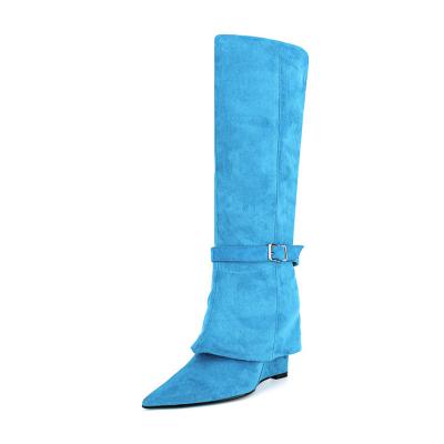 China Fast Shipping Round High Heel Women Ladies High Heel Ankle Boots Sexy Over The Knee Toe Shoes Boots For Ladies High Heels for sale