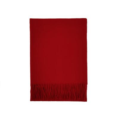 China Best Selling Classic Long Classic Chunky Lambswool Scarf Solid Color Winter Unisex Shawl for sale