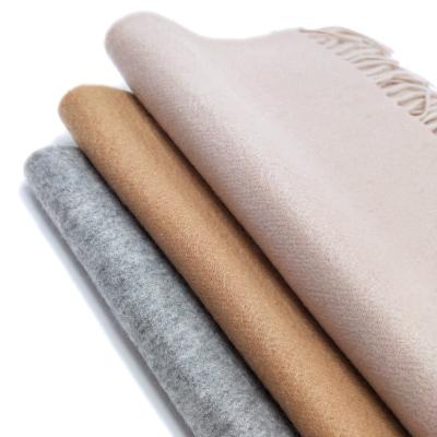 China Solid Color Cashmere Scarf Fabric Wholesale 100% Mongolian Pure Cashmere Scarf for sale