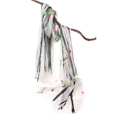 China Fine Wool Inner Mongolia Wool Printed Ultra Thin Scarf Fashion Shawl for sale