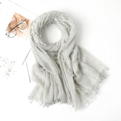 China Ultra Thin Stripe Scarf Latest Design 100% Pure Cashmere Stripe for sale