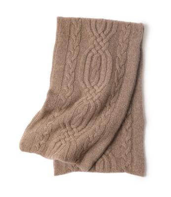 China 100% Cashmere Cashmere Women Twisted Scarf Winter Knitted Luxury Cashmere Scarf for sale