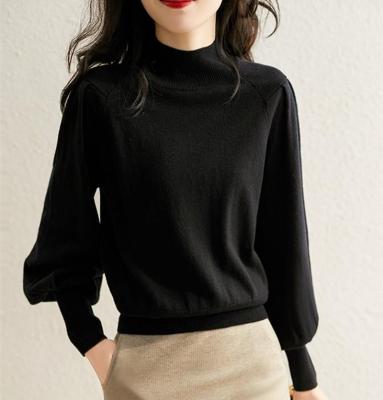 China Women Sweater Breathable Popular Cashmere Knitted Turtle Neck Sweater for sale