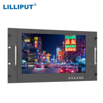 China Speaker Lilliput PVM150S 15.6 Inch 1000 Inch Nit High Brightness 6U Rack Mount Security CCTV Camera Monitor With 4K HDMI 3G-SDI VGA Input for sale