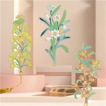 China Resin Art Flower Bookmark Hollow Series Cute Lily Metal Flower Language Cute Brand New Gift for sale