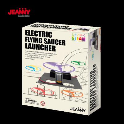 China Original Jeanny Design STEAM Science Kits for Girls and Boys Assembly Circuit Toy Building Electric Flying Saucer Launcher Science Learning Toys for sale