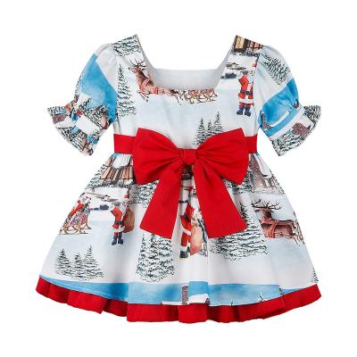 China Breathable Soft Christmas Baby Dress Clothes Set Babies Skirts Snowman Christmas Outfit Best Gift for sale