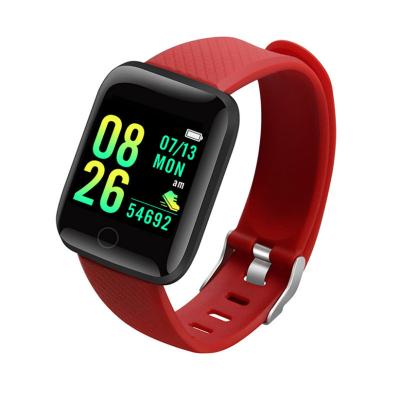 China Blue Color Screen Wifi Sport Fitness Pedometer Blood Pressure Wristwatch Electronic Smart Watch For Women 116plus Men for sale