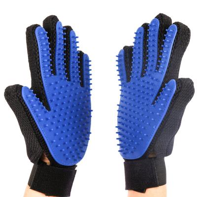 China Factory Stocked Wholesale High Quality Pet Glove Brush Silica Gel Pet Grooming Glove for sale