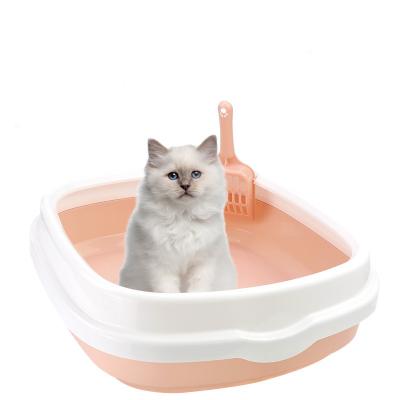 China 2022 Sustainable Y Simple Partially Enclosed Durable Comfortable And Easy-to-Clean Cute Cat Litter Box Cat Litter Box for sale