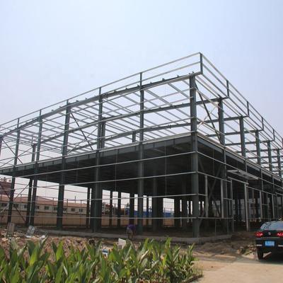 China Aesthetic Structural Steel Frame Prefab Metal Warehouse Building Construction for sale