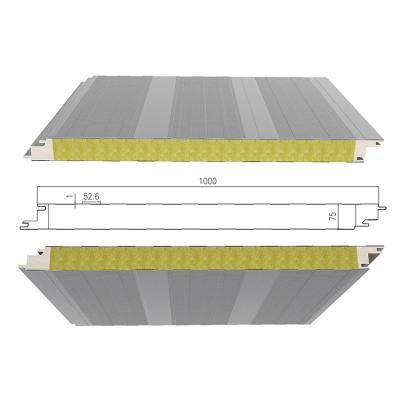 Chine Customized Length Glasswool Sandwich Panel 75mm Thickness à vendre