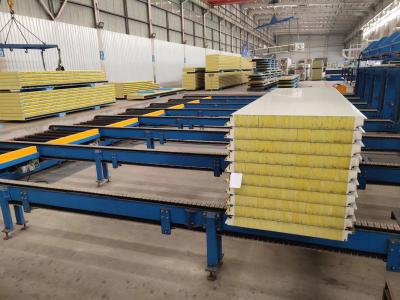 Chine Fireproof Glass Wool Sandwich Panel 100mm Thickness For Soundproofing à vendre