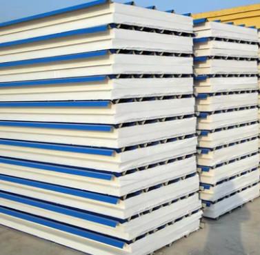 China Durable Prepainted 75mm eps sandwich panel for Commercial Warehouses for sale